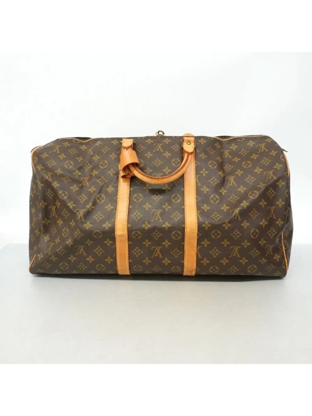 Louis Vuitton Boston Bag Monogram Keepall 55 Brown